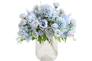 ASTRYAS Blue Pink Artificial Flowers