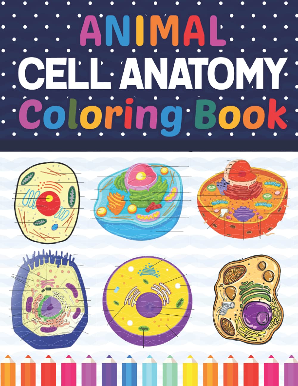 Animal Cell Anatomy Coloring Book: Introduction to Animal Cell Anatomy Workbook. Relax Design for Anatomy Students. Younger kids for learn Anatomy Of ... & Girls. Animal Cell Coloring Book for Kids.