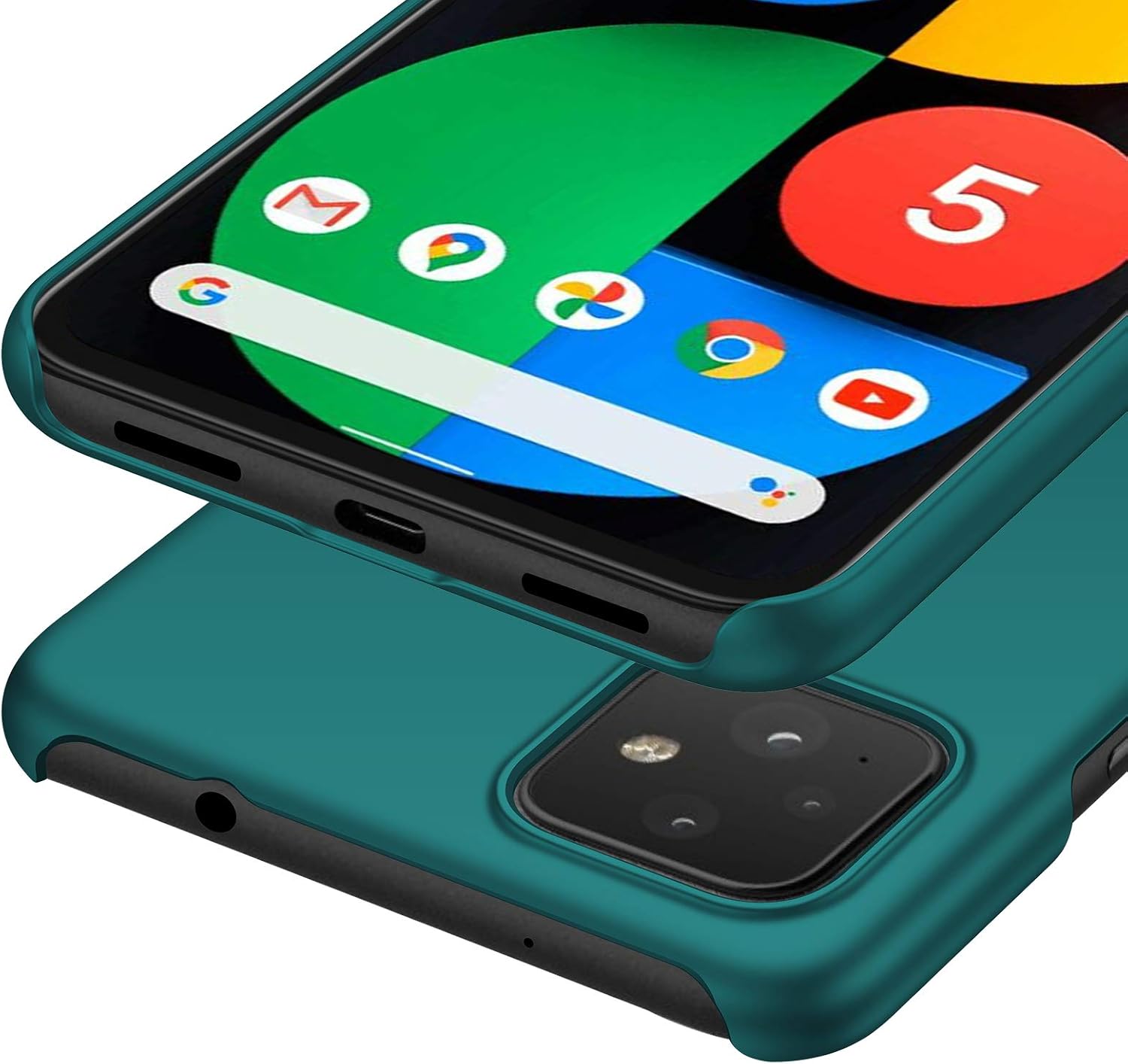 ORNARTO Case for Pixel 5 5G,Thin Premium Hard Plastic Matte Finish Anti-Scratch Cover Cases for Google Pixel 5 5G(2020) 6.0' Army Green