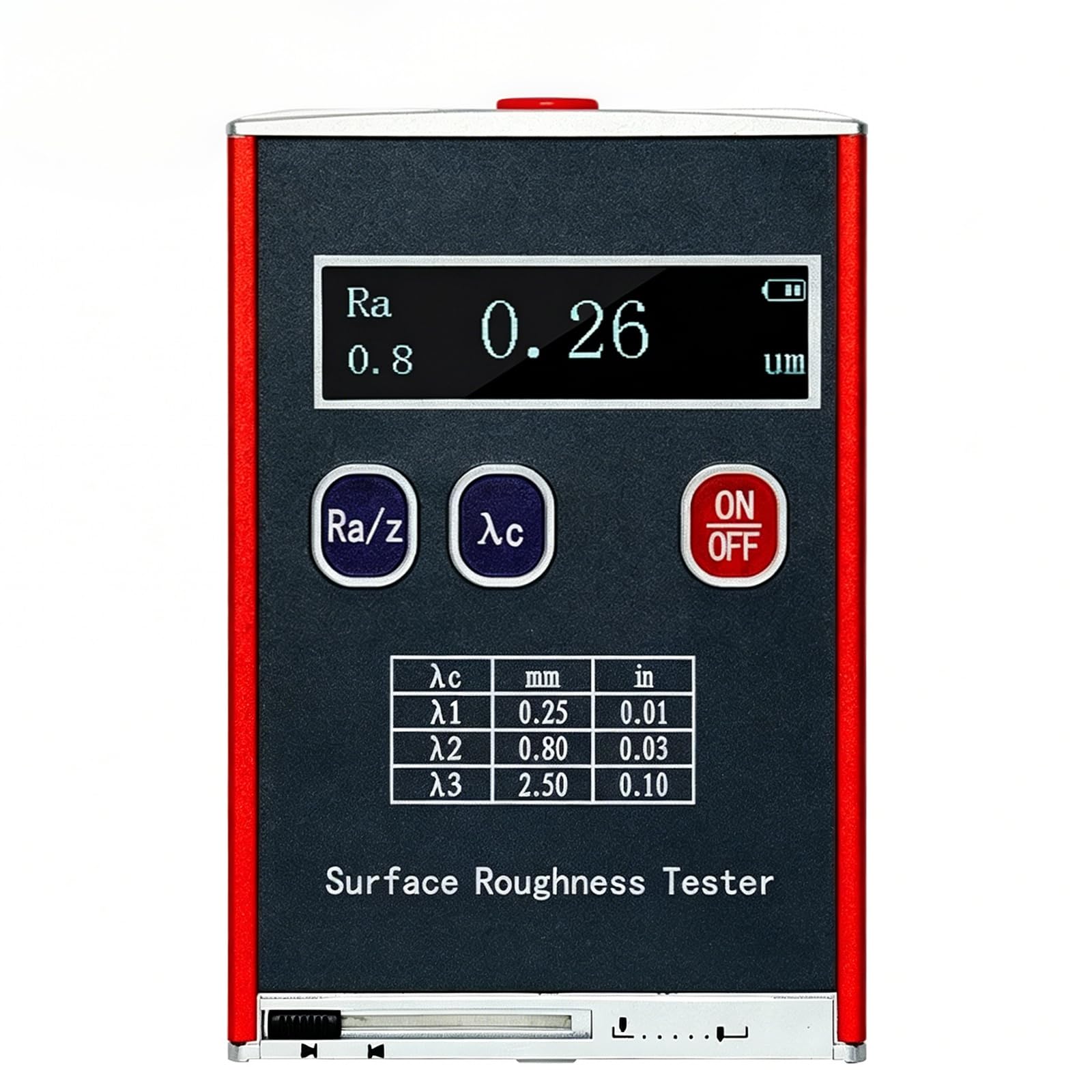 Rugosimètre Portable À 4 Paramètres De Mesure, avec Bloc Détalonnage Et Support, Mesure De Surface De Haute Précision, Ra/rq 0,05~15,0 Μm, Rz/RT 0,1~50,0 Μm
