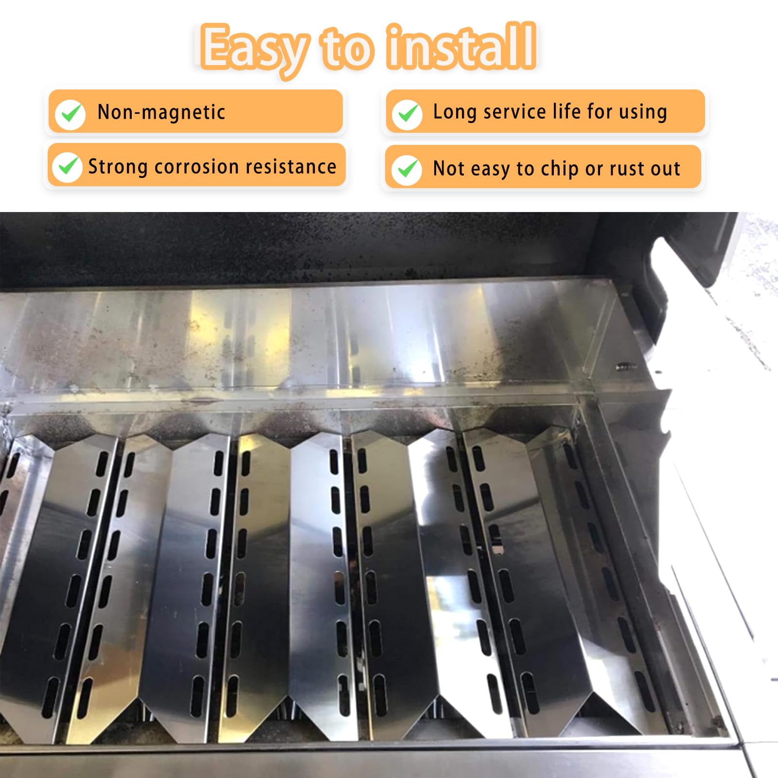 Piezas de repuesto para parrilla Charmglow 720-0234, Nexgrill 720-0033 | Member's Mark 720-0584, Kirkland 720-0025, SAMS 720-0584A, placas de calor y tubos de quemador parrilla de 5 quemadores