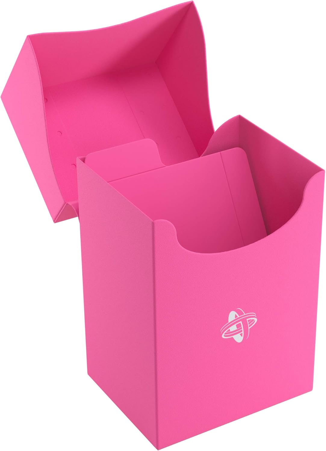 Gamegenic Deck Holder 80+ Casual Deck Box | Double-Sleeved Card Storage with Flex Card Divider | Premium Card Game Protector | Cobra Neck Technology | Holds up to 80 Cards | Pink Color | Made