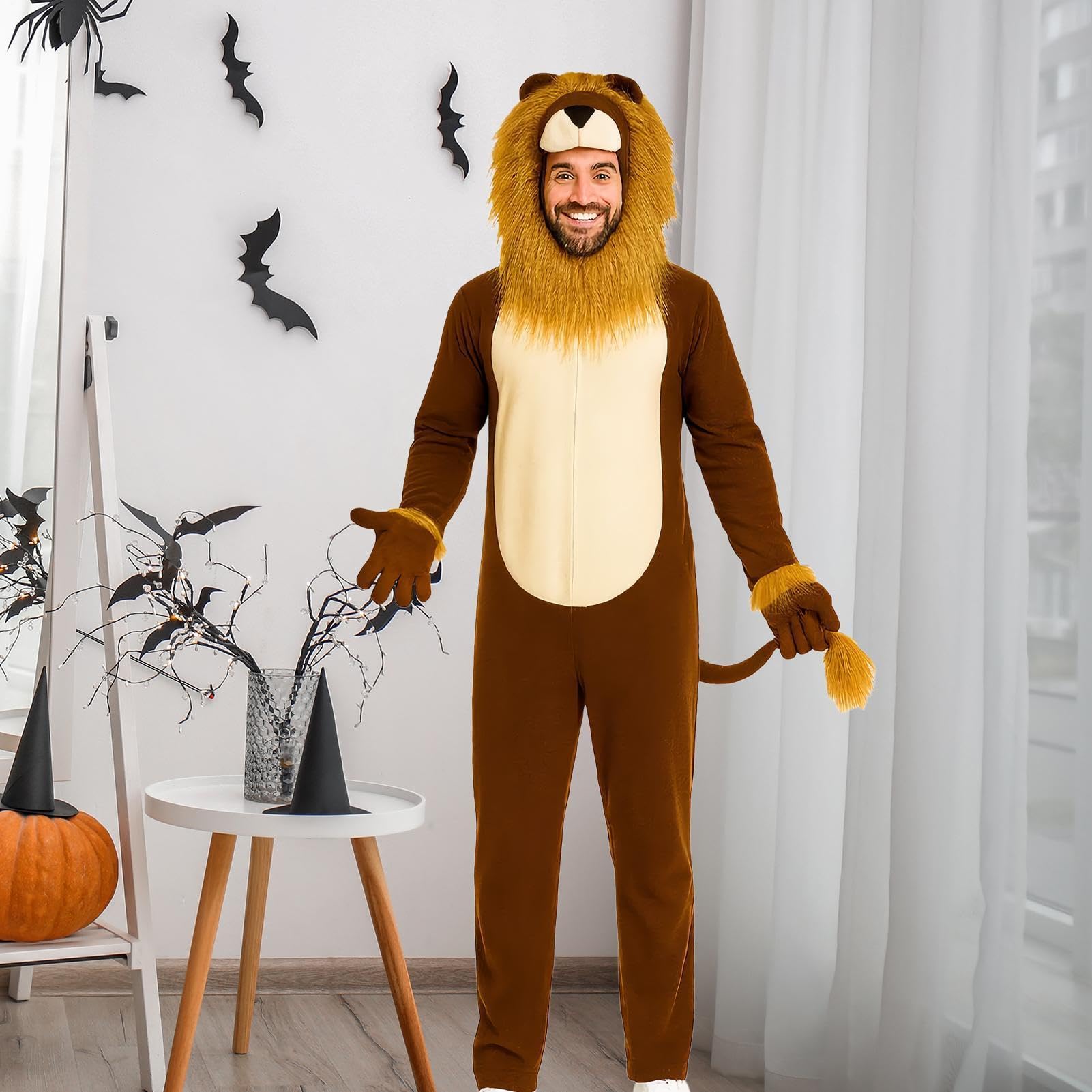 Kostium Lwa Męski Realistyczny Zwierzęcy Onesie