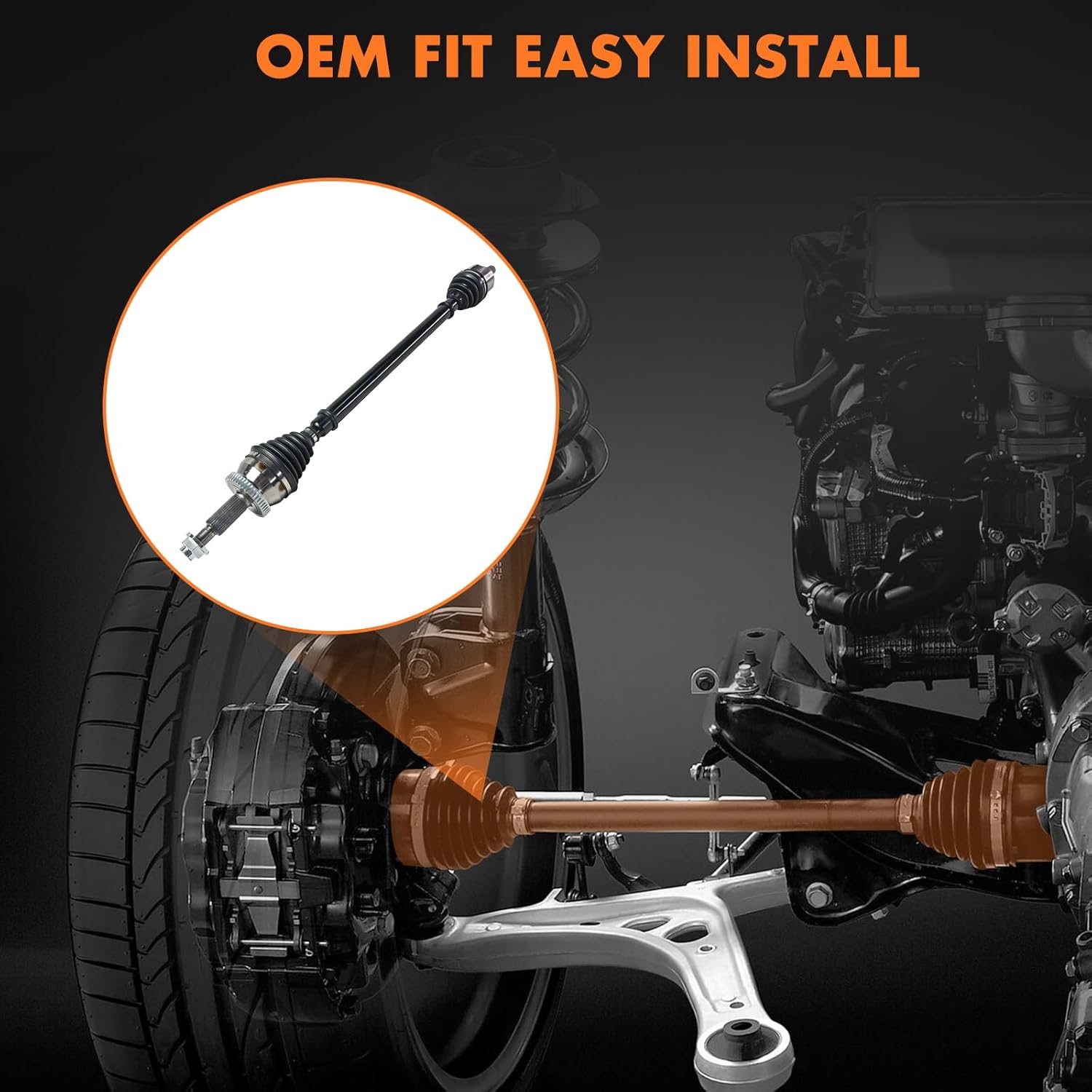 NCV71001K 49501C2260 66-3830 663830 Front Right CV Axle Half Shaft Assembly fits for 2015-2019 for Hyundai Sonata L4 2.4L 2016-2020 for Kia Optima L4 2.4L