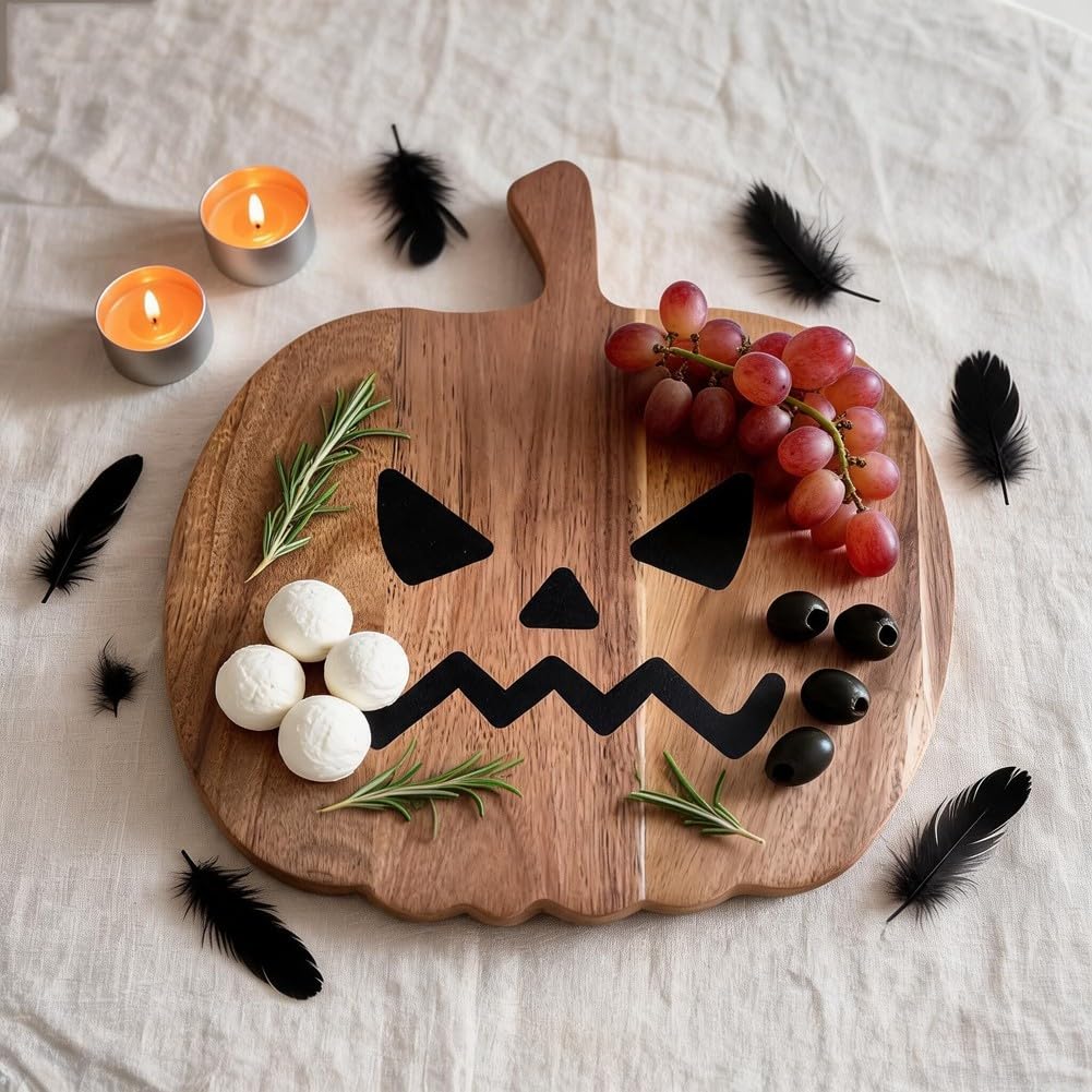 Tabla de Queso Calabaza Resina for para madera 27cm Halloween Tabla(B)