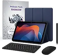 Kit Capa Slim para Xiaomi Redmi Pad 2: Película de vidro + Caneta Precision + Teclado e Mouse (Rhinow) (Azul Escuro)