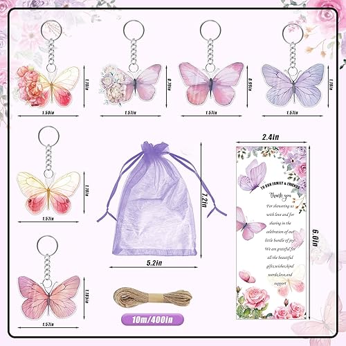 Miniatura 10 de EYNDYN 145 piezas de regalos de baby shower para invitados, bolígrafos y llaveros para baby shower, regalos a granel, bolígrafos retráctiles para