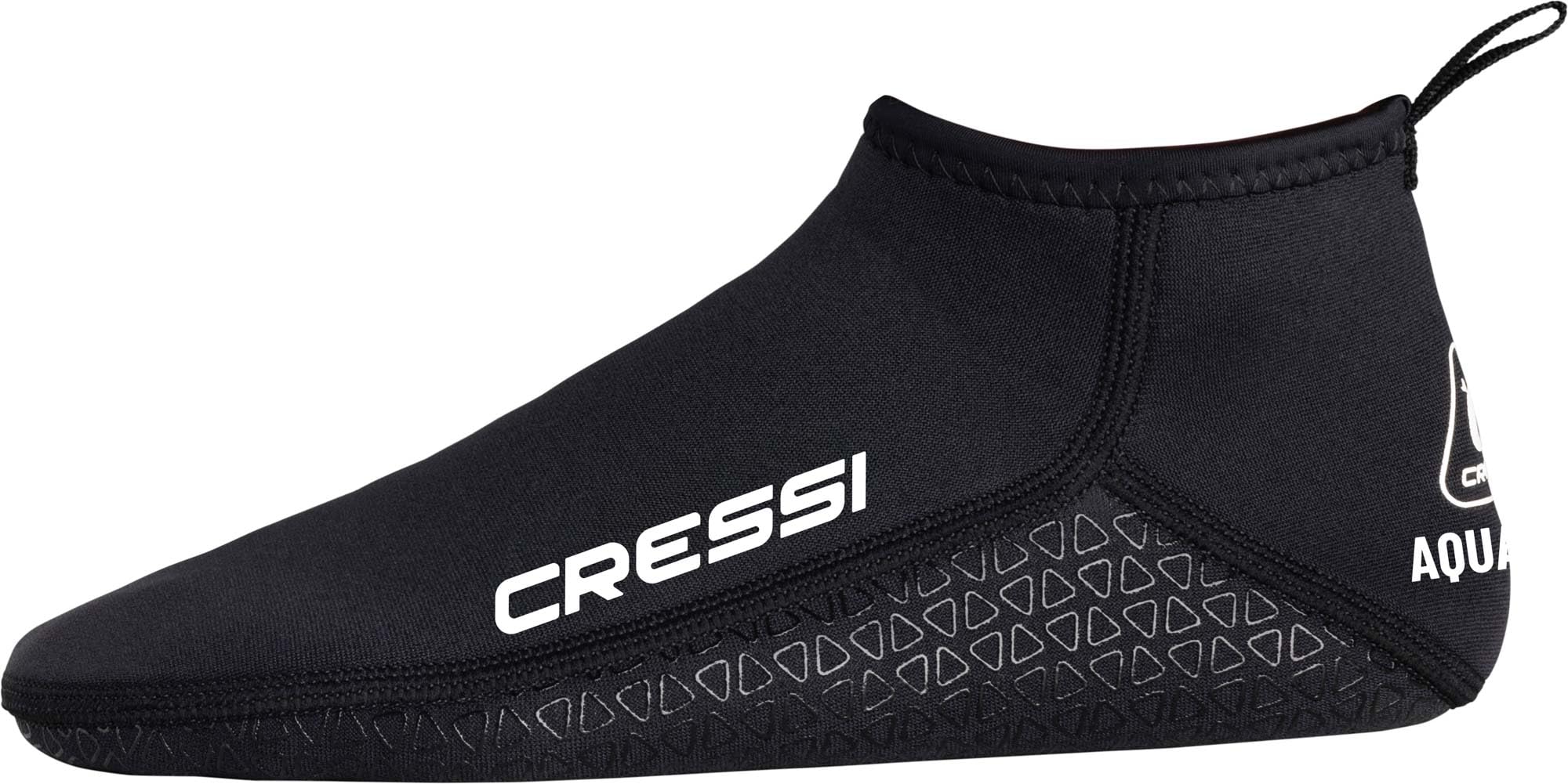 CRESSI Aqua Grip Neoprene Socks 3mm - Calzari Corti Unisex in Neoprene Doppia Fodera Nero 3mm con Suola Antiscivolo, Ideali per Attività Acquatiche e di Superficie