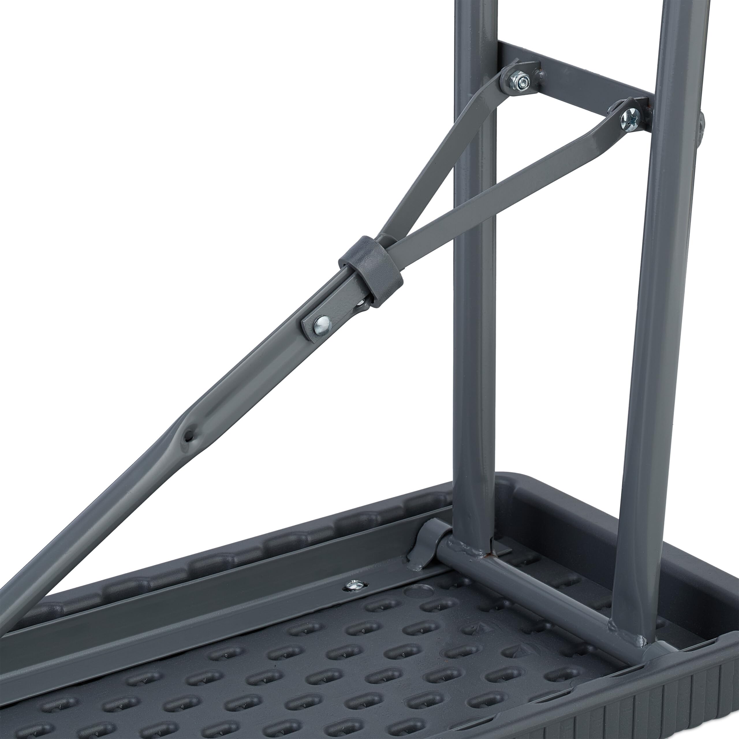 Relaxdays Banc Pliable, Lot de 2, pour Jardin, terrasse et Camping, HLP : 42x102x25 cm, Aspect rotin, Plastique, Gris