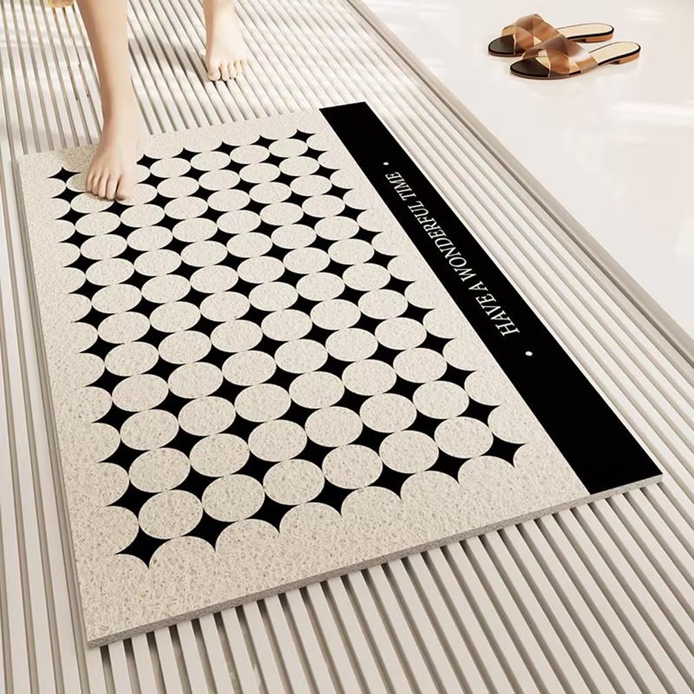 Alfombrilla Ducha Antideslizante 60X90 cm Alfombras Baño Antideslizante PVC Loofah Suave y cómodo Alfombra Antideslizante Ducha con Agujeros de Drenaje Secado rápido
