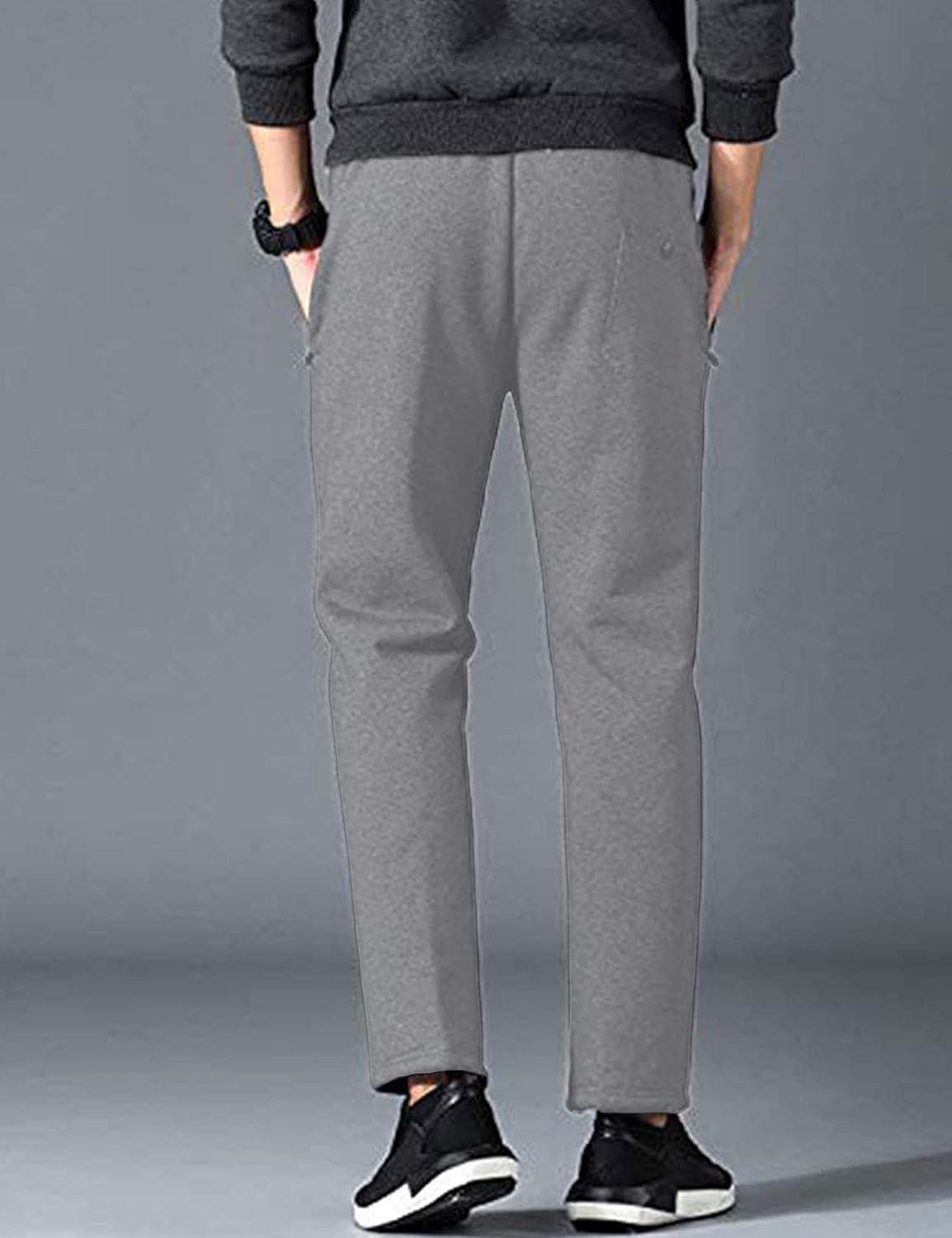 Yeokou Mens Winter Warm Sherpa Lined Active Thermal Jogger Fleece Sweatpants Pant - Image 4