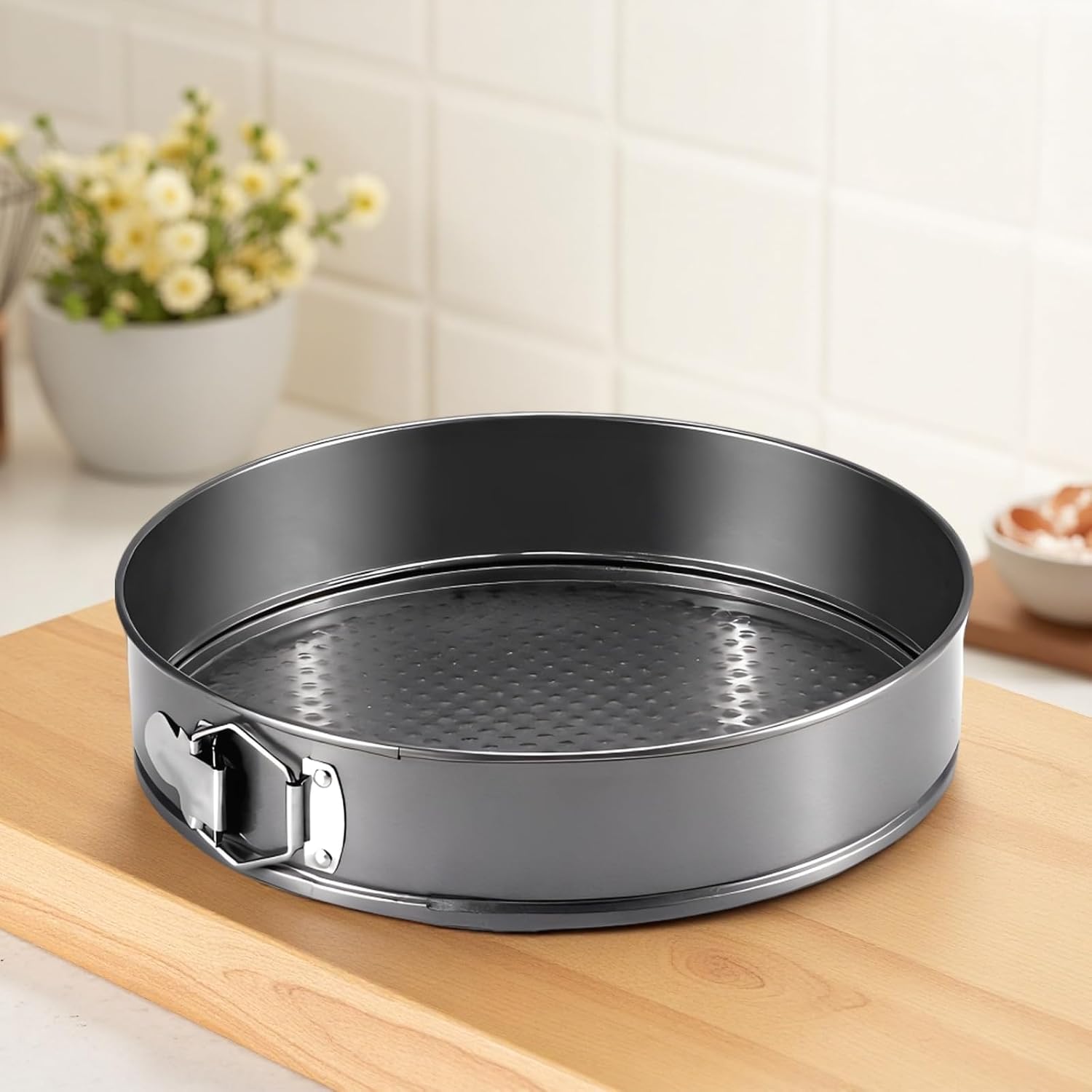 11 Inch Springform Pan, Carbon Steel Nonstick Cheesecake Pan with Honeycomb Bottom, Leakproof Round Cake Pan for Baking