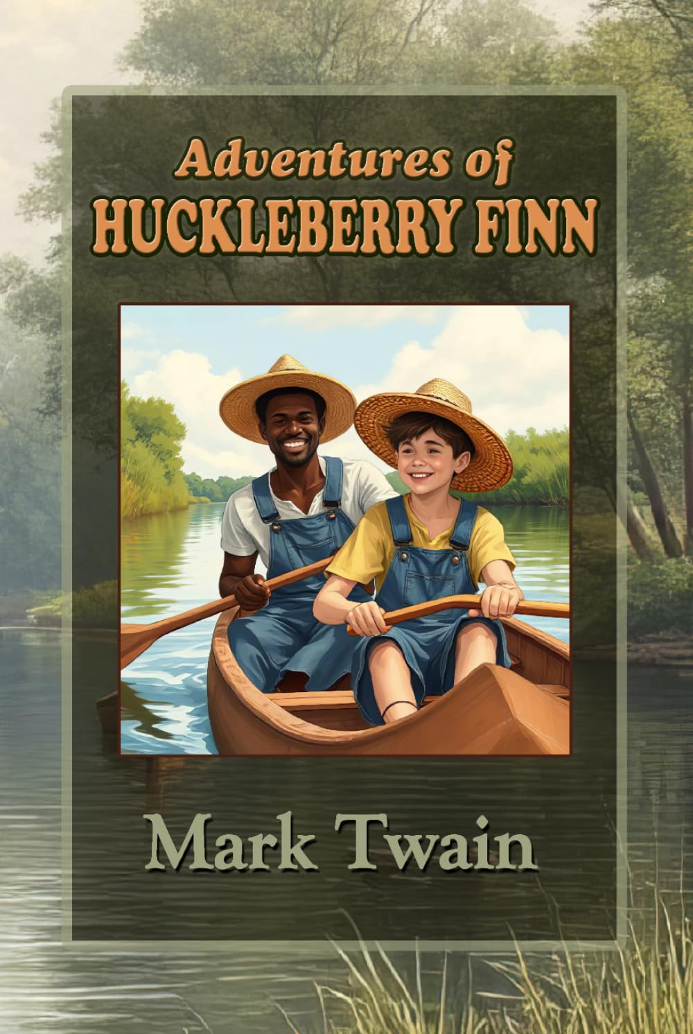 Adventures of Huckleberry Finn: A Timeless American Adventure for Young Readers. Large Print Edition