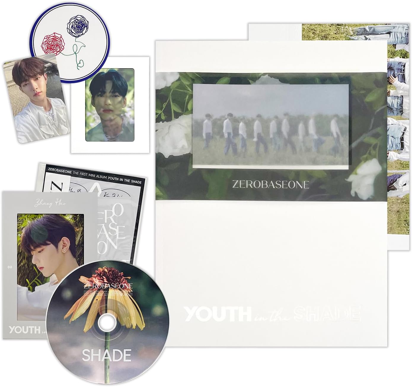 Zerobaseone - 1st Mini Album YOUTH IN THE SHADE (SHADE Ver.) | Artbook 112p + CD + Photocard + Poster | K-Pop