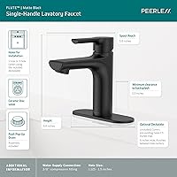 Vista 3 de Peerless P1513LF-BL - Grifo de baño con flauta, color negro mate