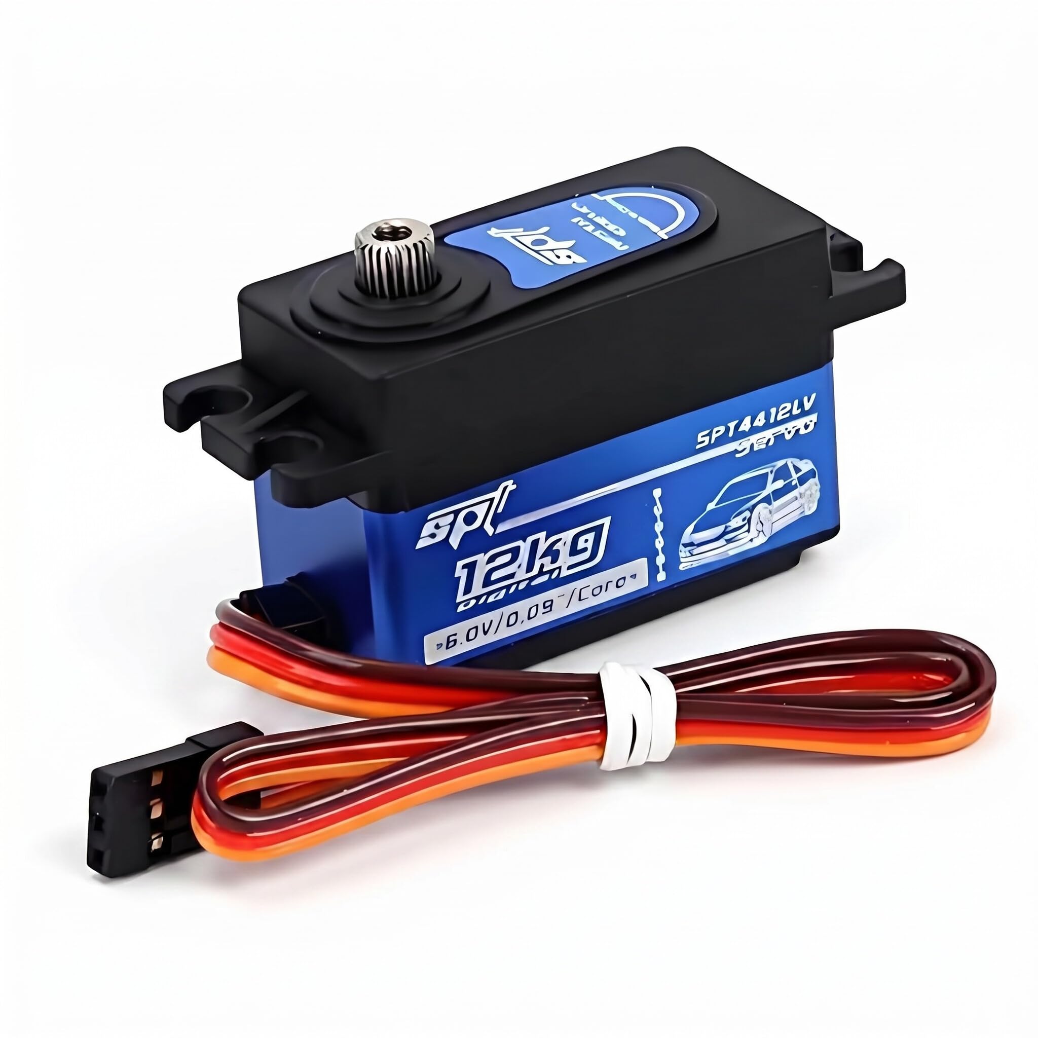 Digital Servo 12KG, RC Servo Drift-Fernbedienung Digital-Servo-Metallgetriebe mit großem Drehmoment für 1/10 RC-Modelle für RC Baja Car LKW Boot Flugzeug Roboter