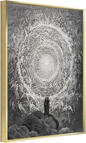 Posterazzi Paradiso por Gustave Dore - Póster artístico de decoración de pared con diseño de realismo romántico, bar, restaurante, garaje,