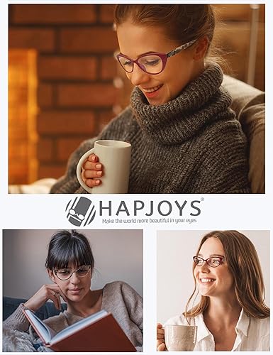 Miniatura 7 de HAPJOYS Gafas de lectura de ojo de gato para mujer y mujer, bloqueo de luz azul, lectores de ojo de gato, elegantes y ligeros tramposos de rayos