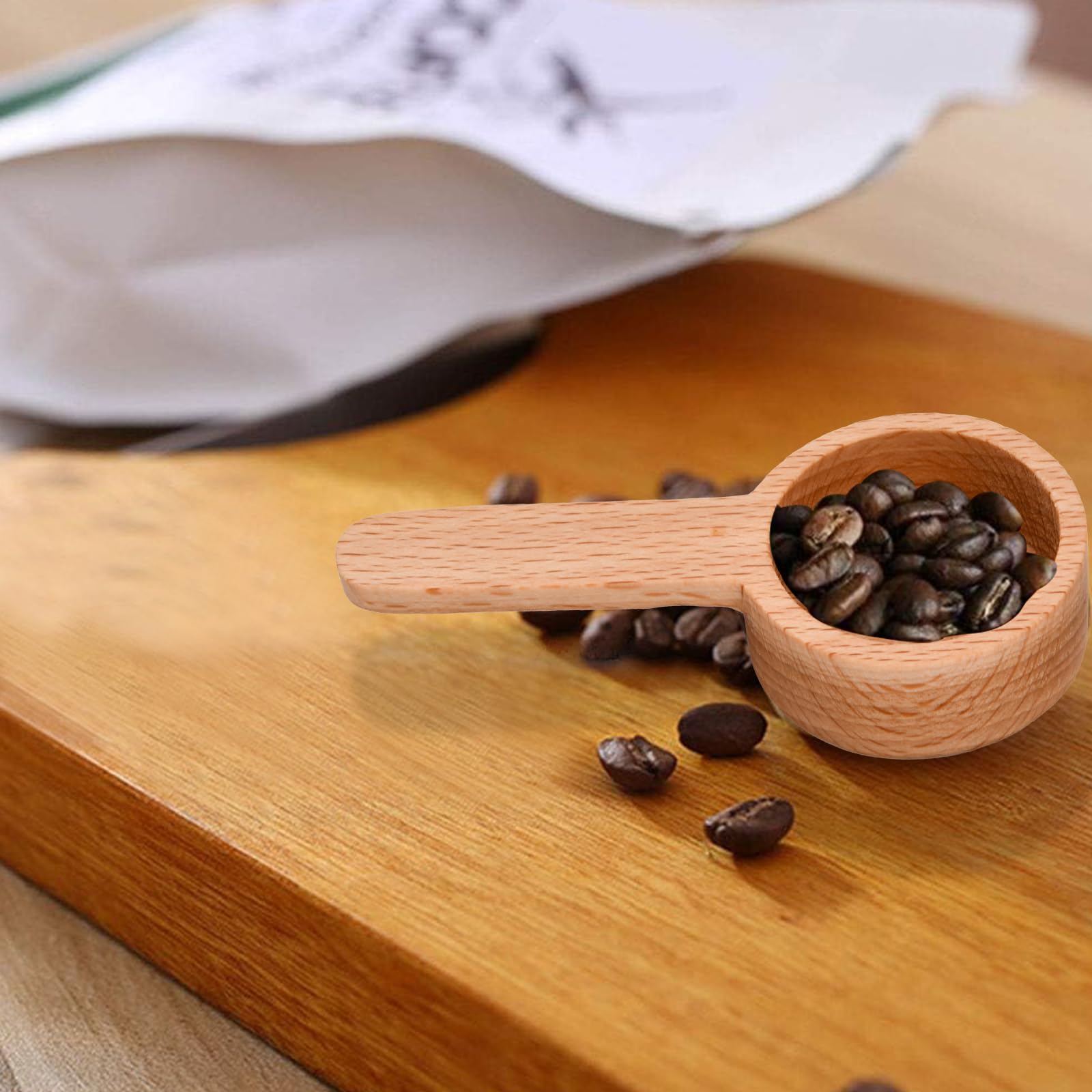 Dokeno Koffielepels van hout, 2 stuks koffielepels, houten lepels