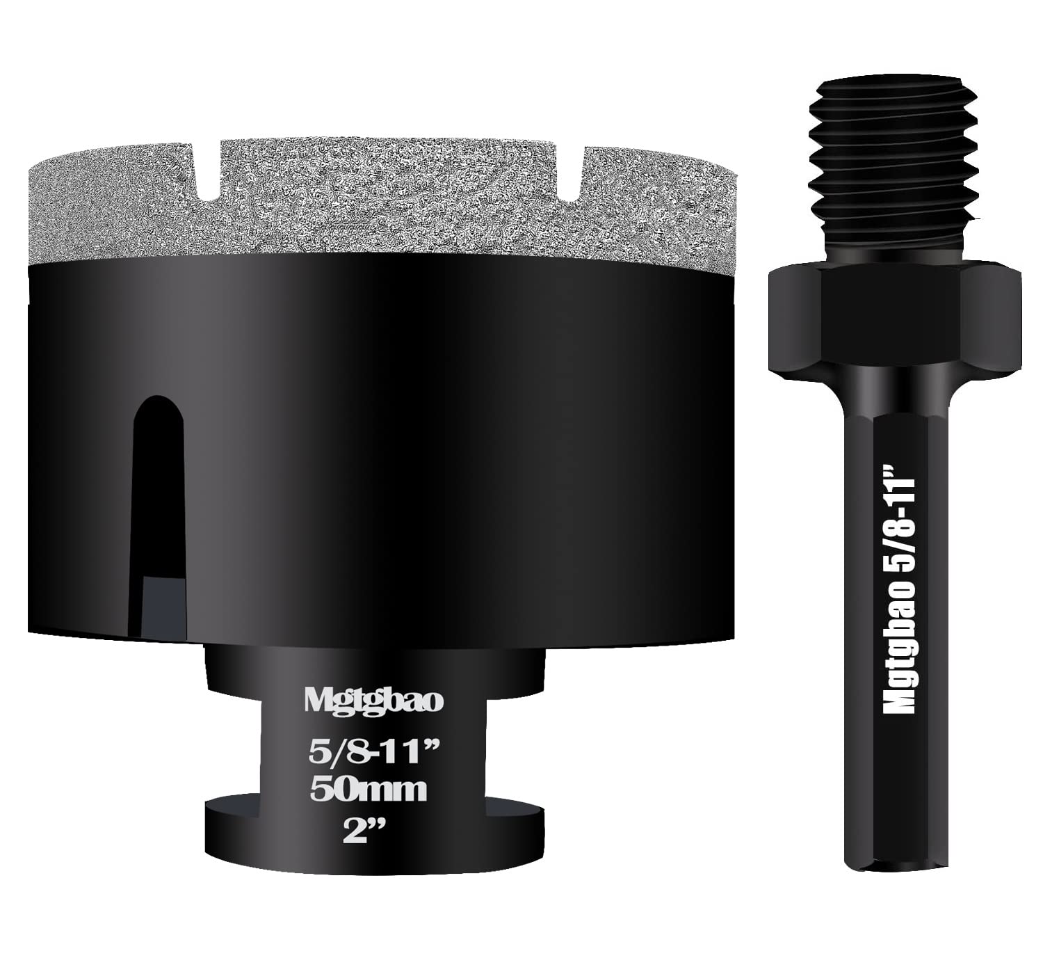 Mgtgbao 2"(50mm) Vacuum Brazed Dry Diamond Hole Saw with Slots, Tile ...
