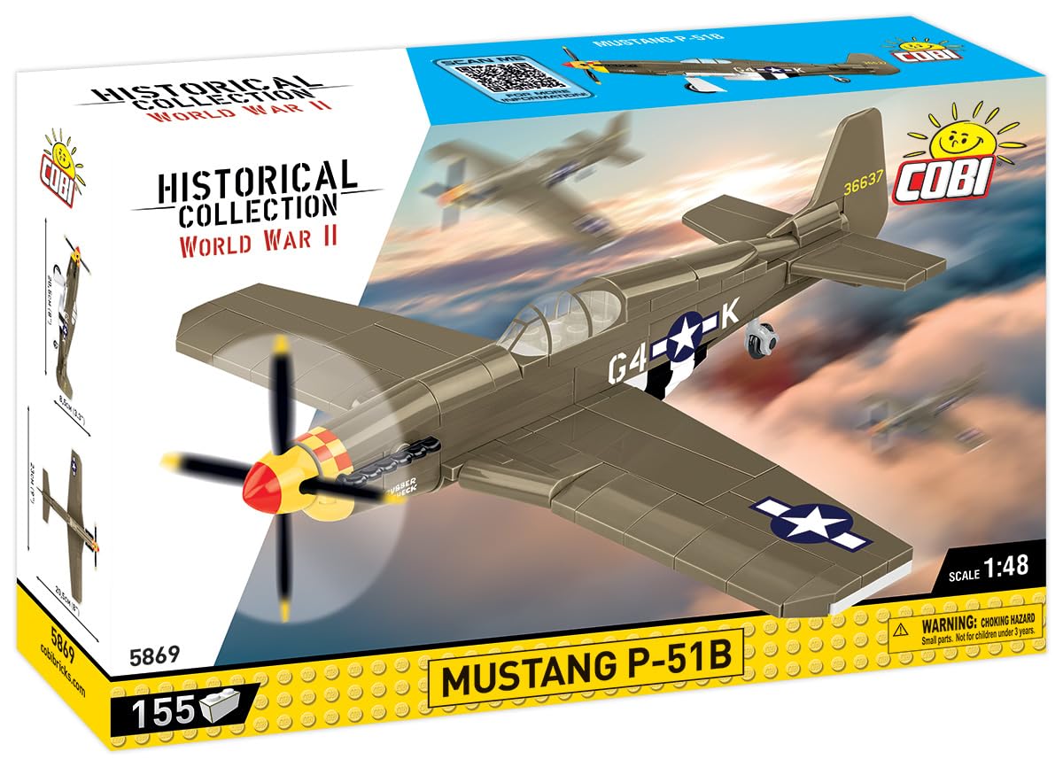 COBI Mustang P-51B, Multicolor, 20.5 x 8.5 x 23 cm (8 x 3.35 x 9 inches) - Image 2