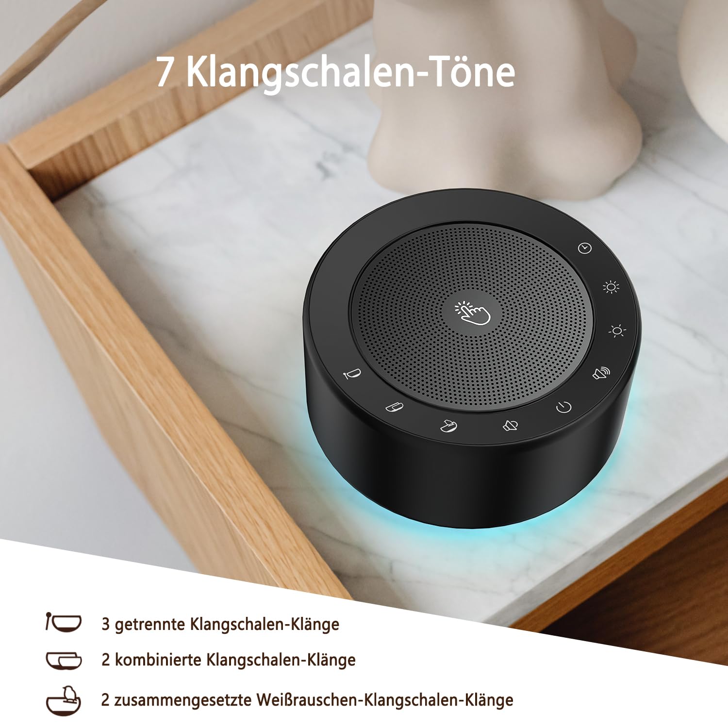 Kipcush Macchina sonora per ciotole tibetane da meditazione – 7 ciotole tibetane in diverse dimensioni per yoga, meditazione, guarigione dei chakra, terapia del suono e riduzione dello stress, con