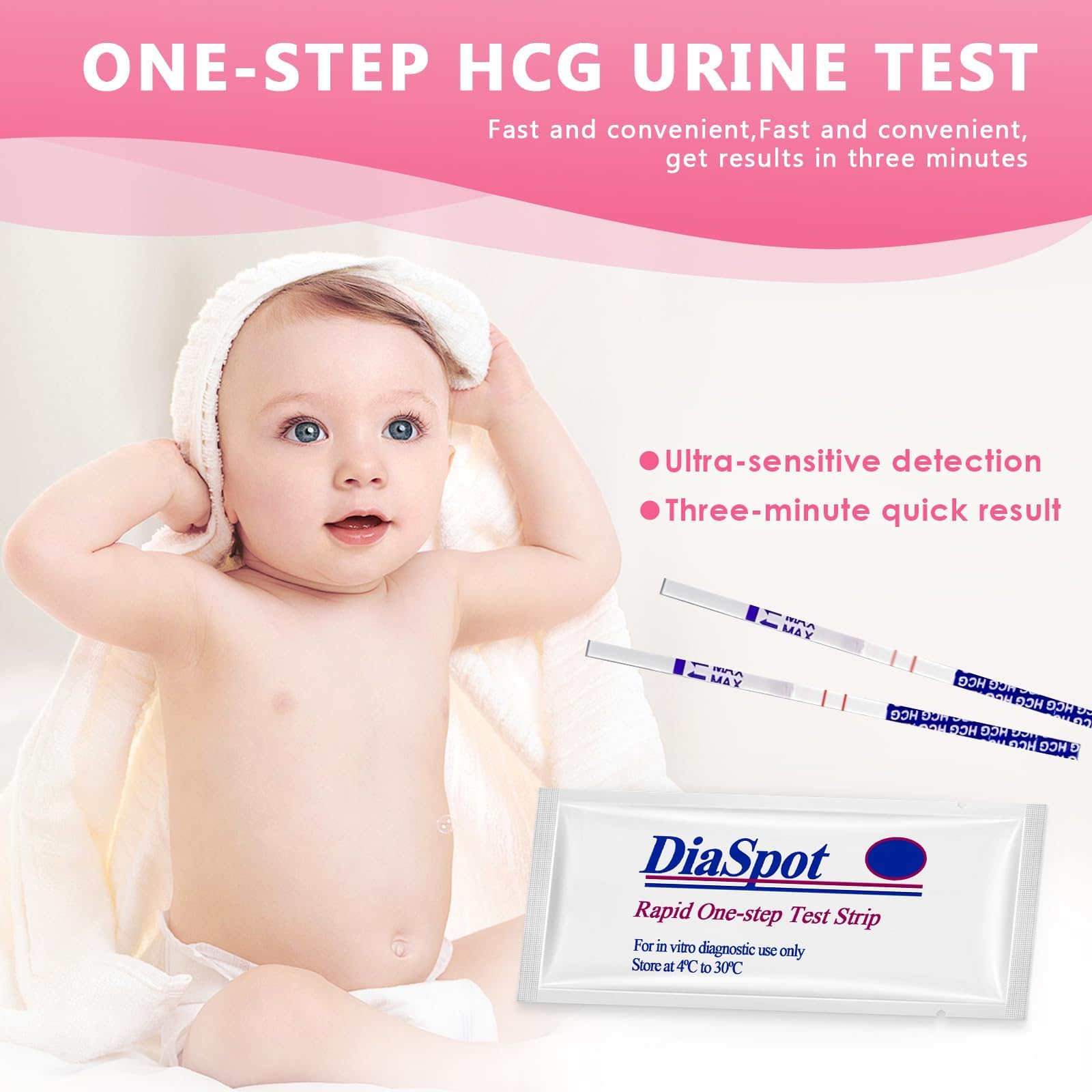 30 Pack Pregnancy Test Strips, Portable pregnancy tests strip, Pregnancy Test Strips for Early Detection, Rapid detection within 3-5 minutes, Reliable Results at Home - 4