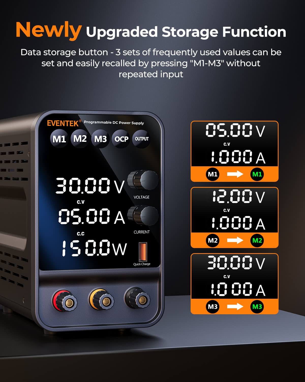 Memory Storage Buttons M1, M2, M3