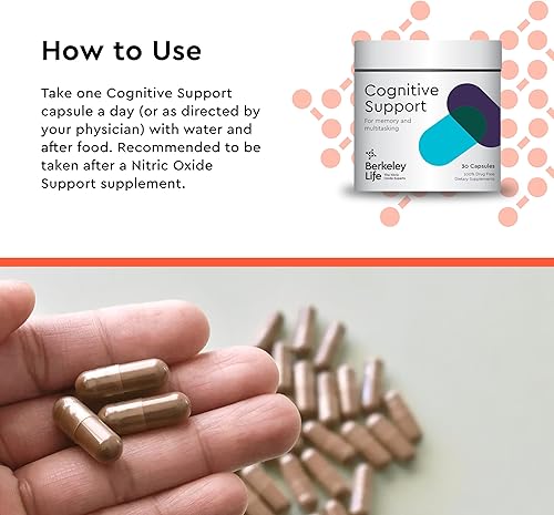Miniatura 5 de Berkeley Life Suplemento de apoyo cognitivo  Ayuda de memoria y enfoque  para pérdida de memoria, incapacidad para realizar múltiples tareas y