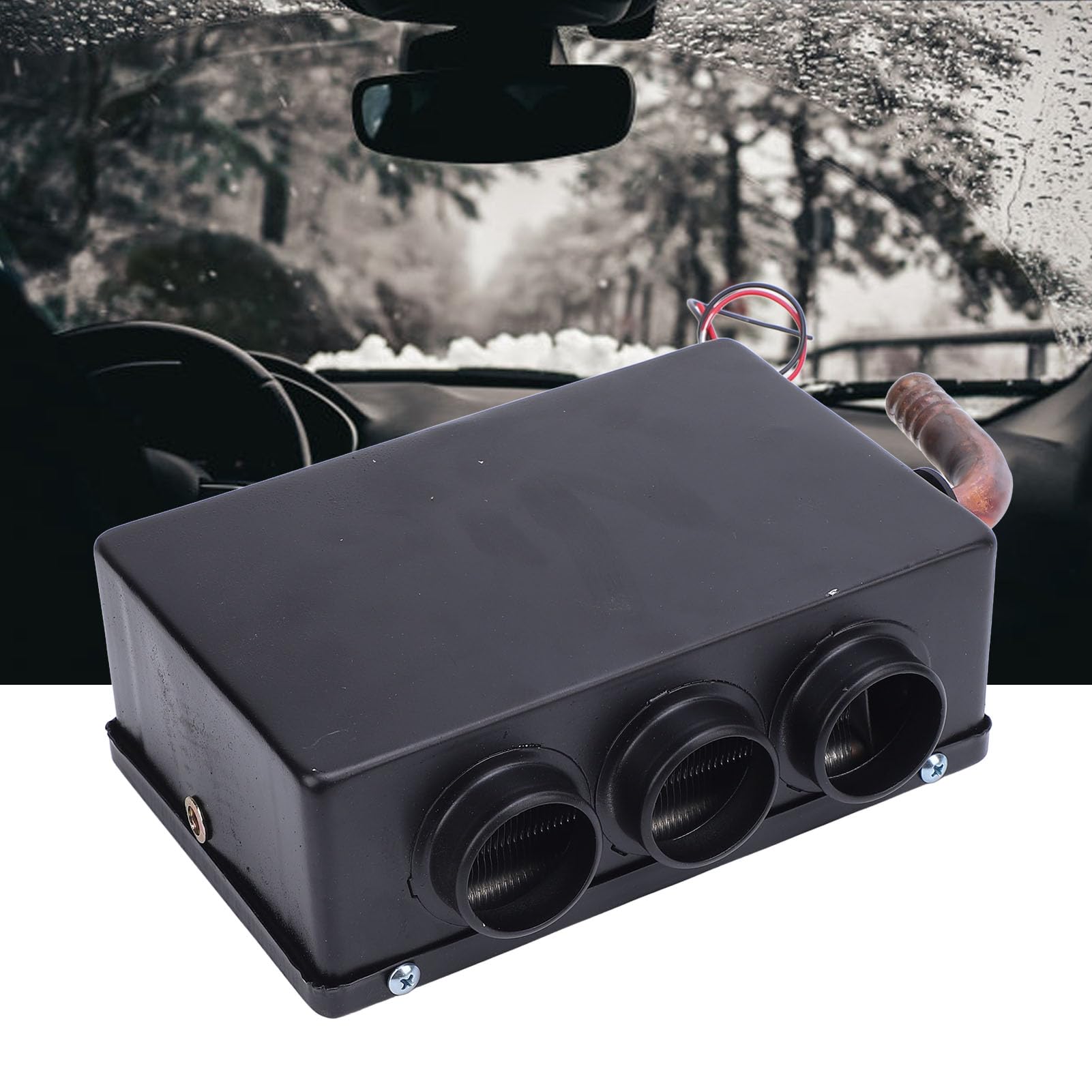 Keenso Ventilador de Calefacción para Coche con 3 Puertos, Calentador
