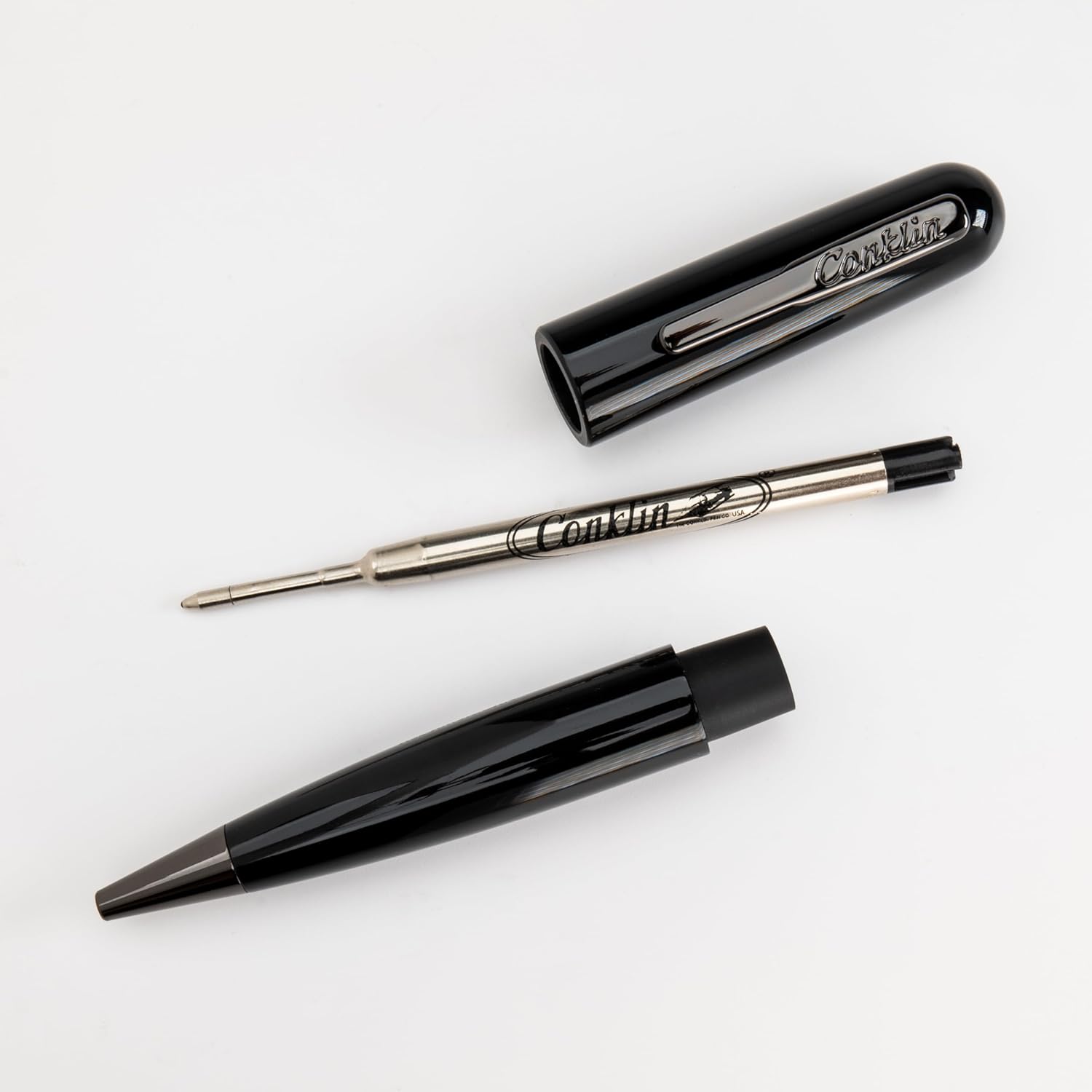 Conklin All American Ballpoint Pen in Raven Black – Sleek Design & Superior Craftsmanship – Ideal Gift for Professionals & Pen Collectors