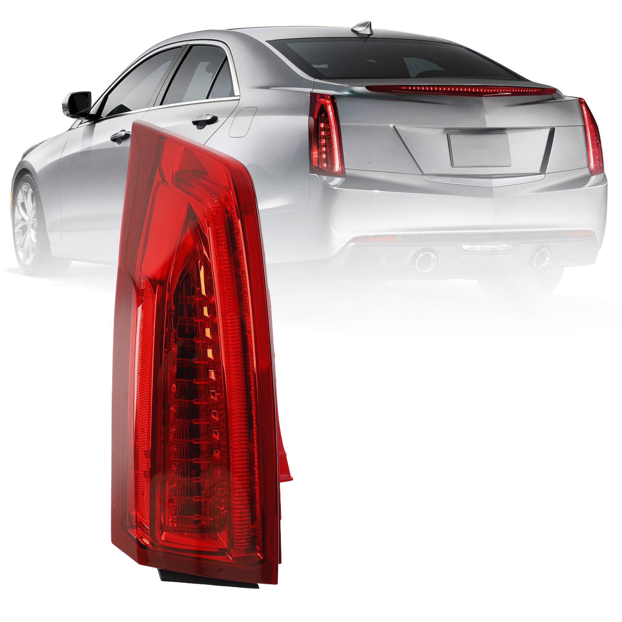 Dasbecan Driver Side Taillight Compatible with 2013-2018 Cadillac ATS