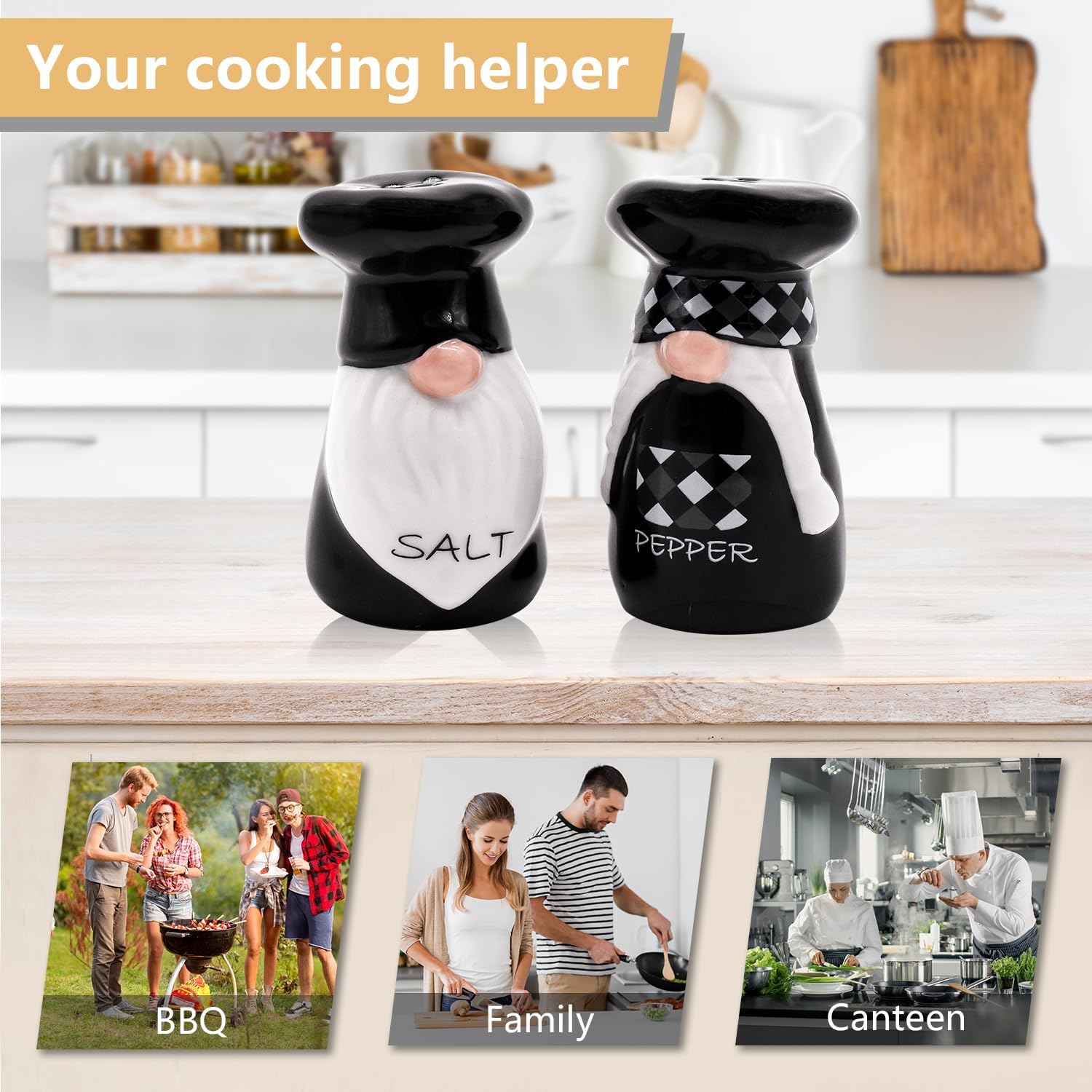 Gnome Salt and Pepper Shakers Autumn Ceramic Salt And Pepper Shakers Set