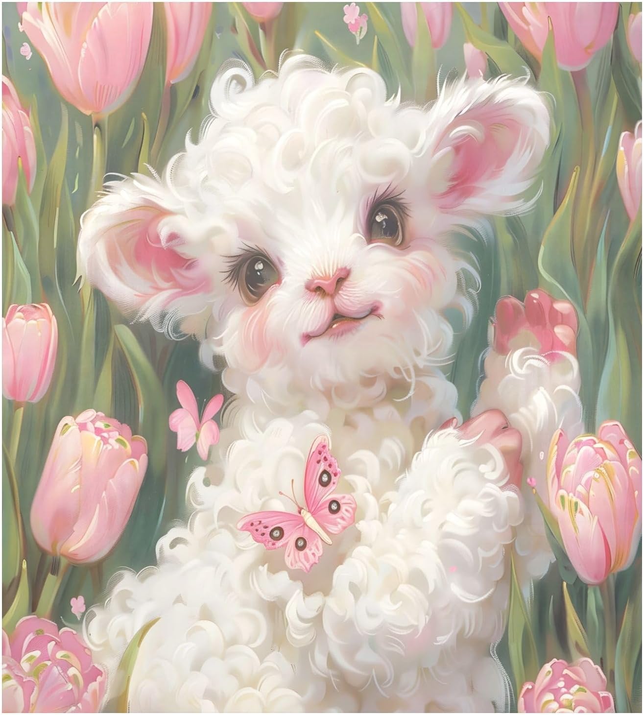 Dishwasher Magnet Cover Large Magnetic Stickers Little Lamb Front Dishwasher Cover Reusable Decal for Home Kitchen Refrigerator Decorative Lid Washing Machine Laundry