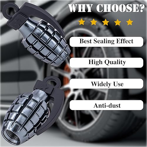 Vista 111 de Tapas de válvula de neumático, aleación de aluminio, anticorrosivas, a prueba de polvo, para automóviles, SUV, camiones, bicicletas, motocicletas