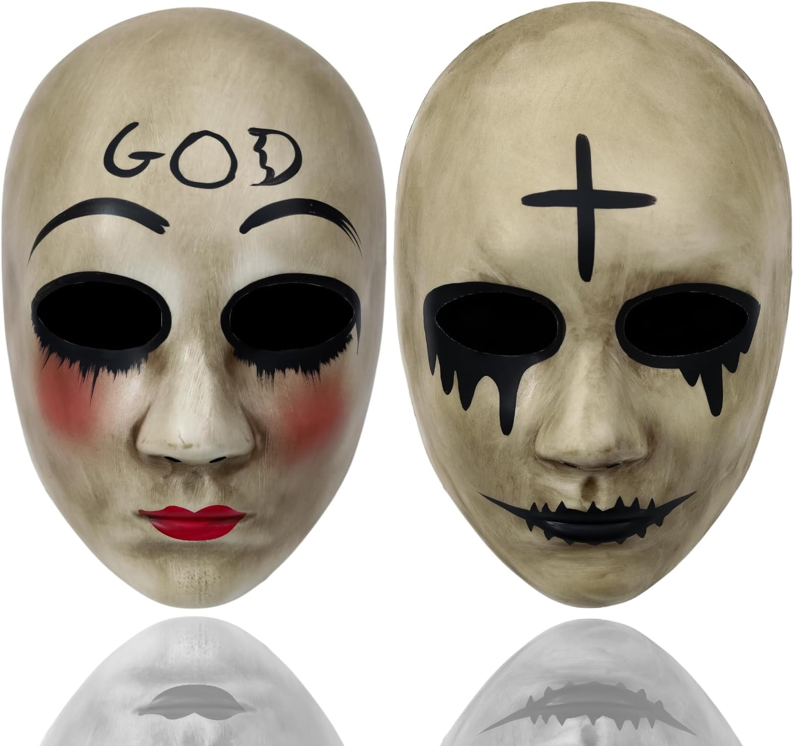 Ubauta Scary Purge Mask for Halloween: Realistic Full Face Killer Cosplay for Adult Masquerade Party For 18-48 Year Olds
