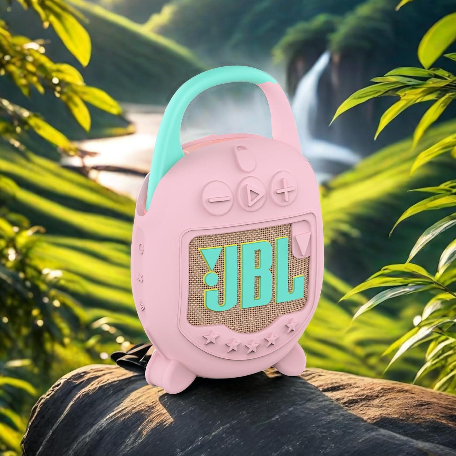 Silicone Cover Case Compatible with JBL Clip 5 Ultra Portable Bluetooth Speaker, Soft Skin Sleeve for JBL Clip 5 Speaker Accessories(Only Case) (Pink) - Image 7