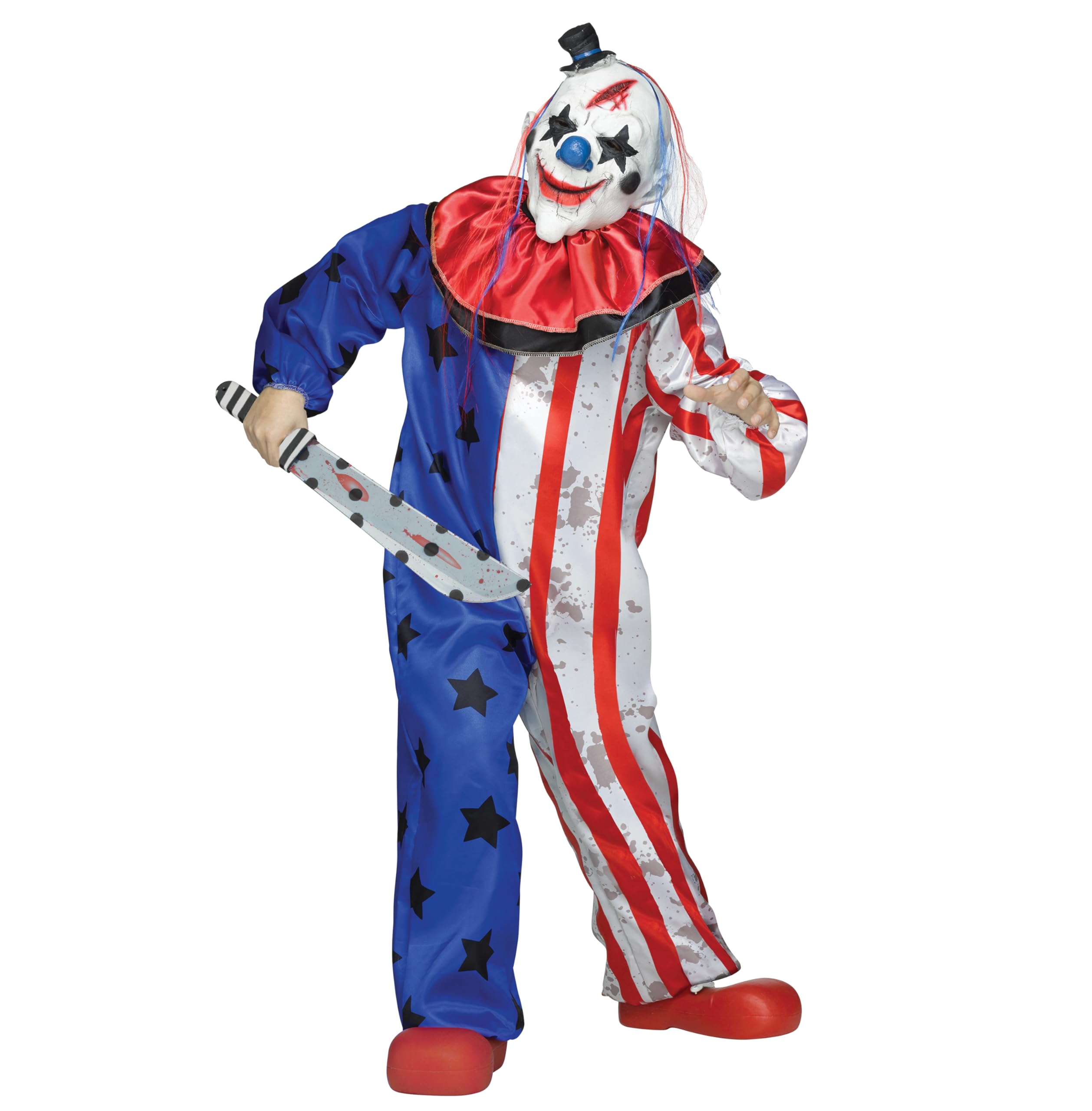 Fun WorldFun World Evil Clown Costume, Large 12-14, Multicolor