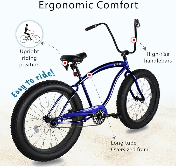 Luxe GT Bicicleta Playera con Llantas Fat 26" miniatura 2
