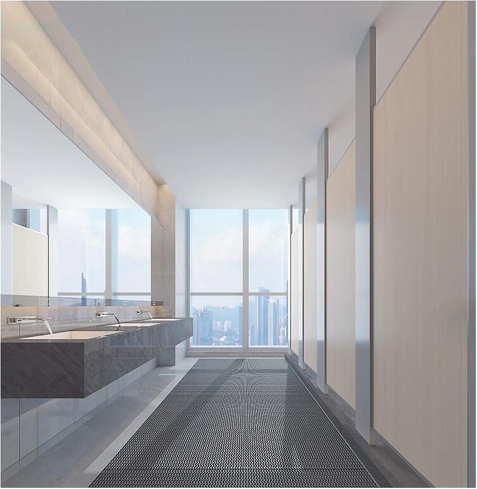 Tappeto Antiscivolo drenante in PVC, Tappeto Commerciale per Ambienti umidi, Adatto per ristoranti, cucine, Bar e Piscine, Sia Interni Che Esterni, Spessore 5 mm, Larghezza 90 cm/120 cm (col