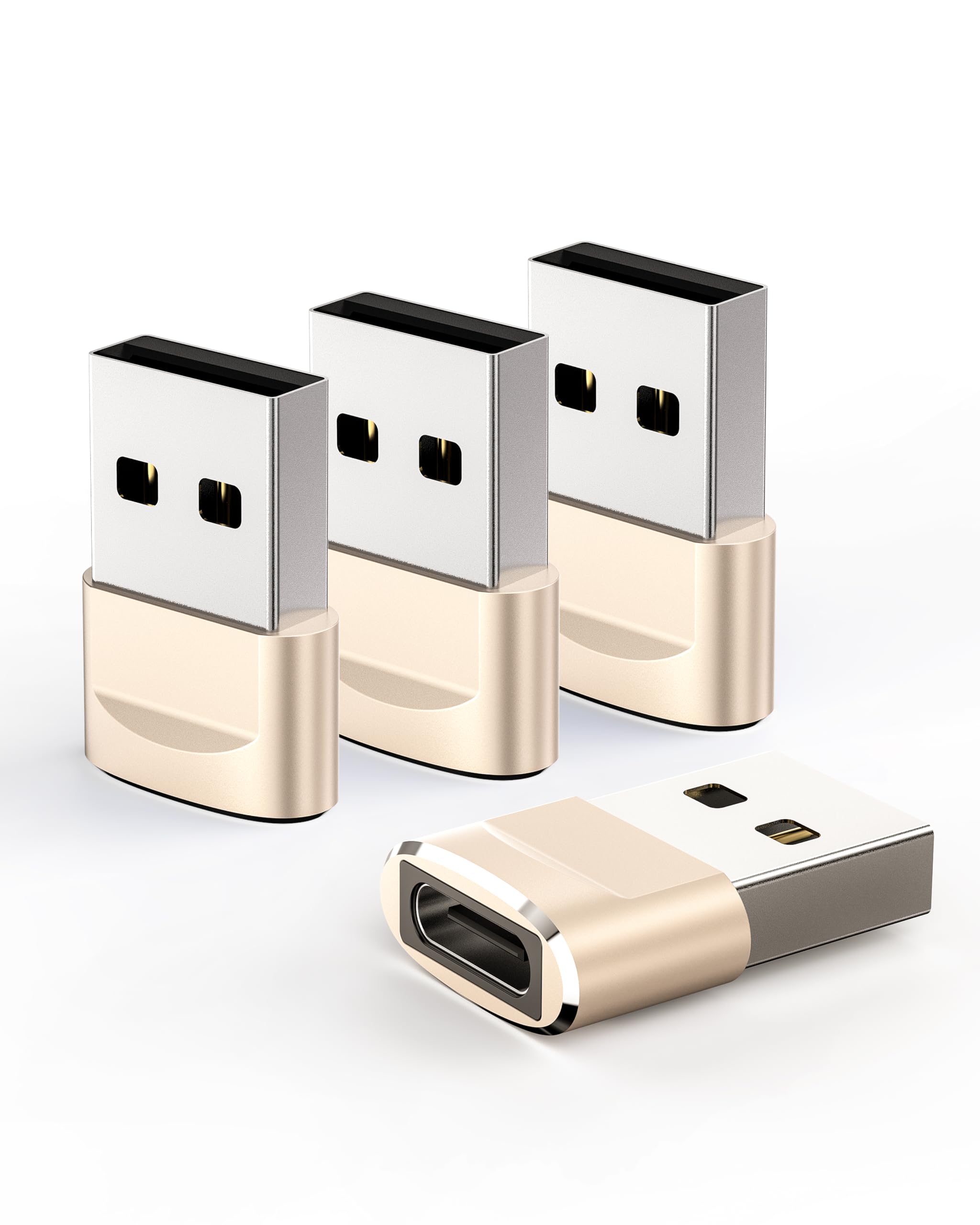 USB to USB C Adapter 4 Pack,USB C Female to A Male Charger Type C Converter for Apple Watch Ultra iWatch 7 8 SE,iPhone 14 13 12 15 Pro Plus Max Mini,