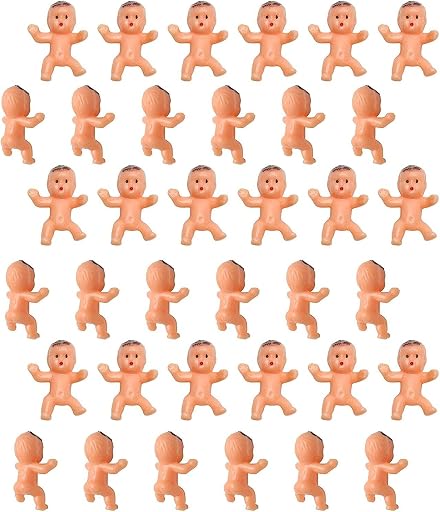 36pcs Mini Plastic Babies for Baby Shower, ice Cube Game, Party Decorations, Baby Toys