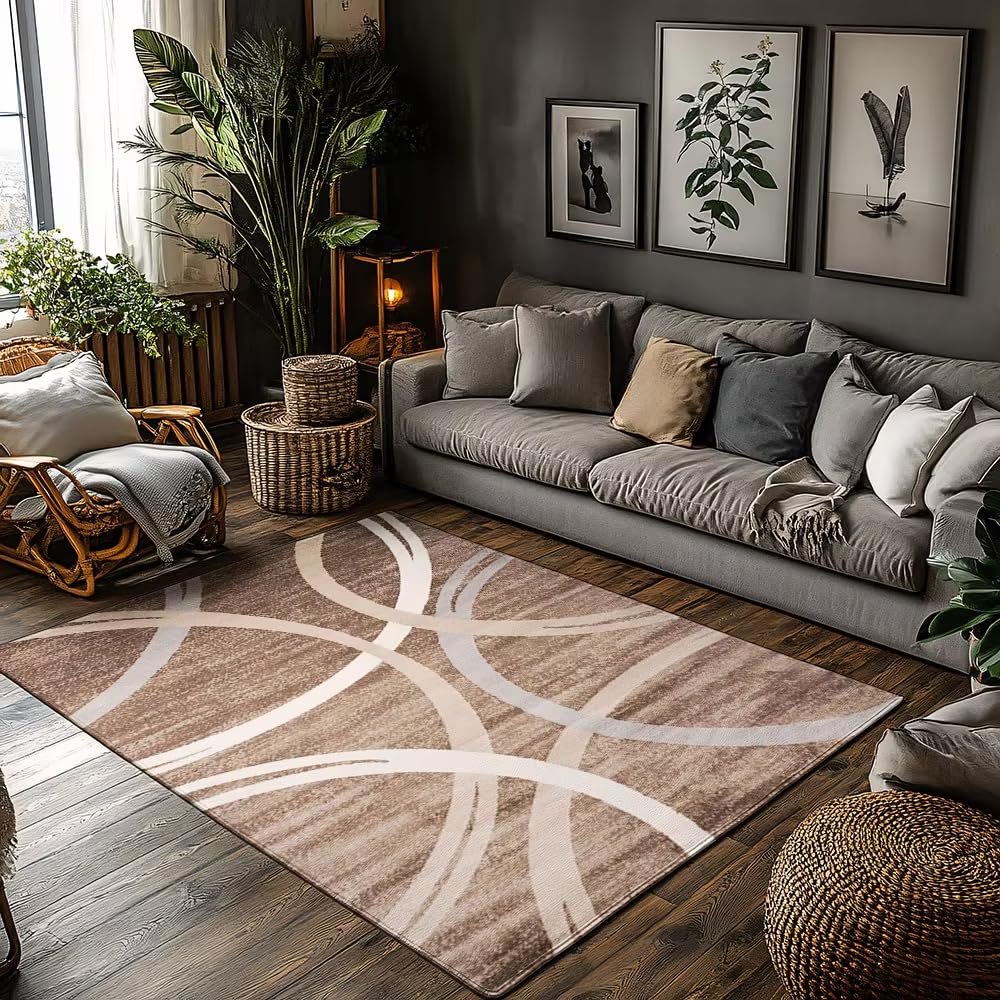 Tapis décoration en jute naturelle bohème pour salon et maison confortable