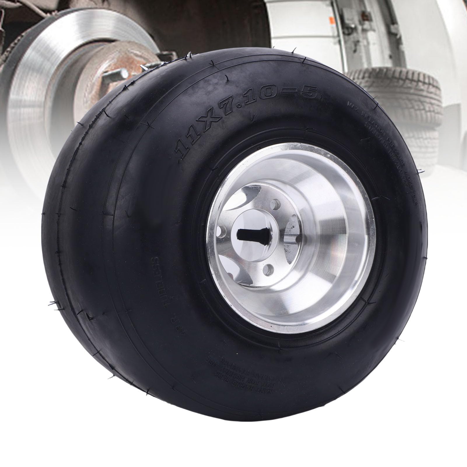 SIXRUN 11x7.10-5 Reifen mit Aluminiumlegierung Hinterrad-Felge, 4PR Tubeless, für ATV UTV SXS Go Kart, 3 Schrauben 50mm Abstand