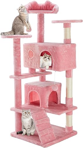 32% off deal for Sweetcrispy 54-inch Cat Tree Tower with Scratching Posts, Indoor Use on Amazon