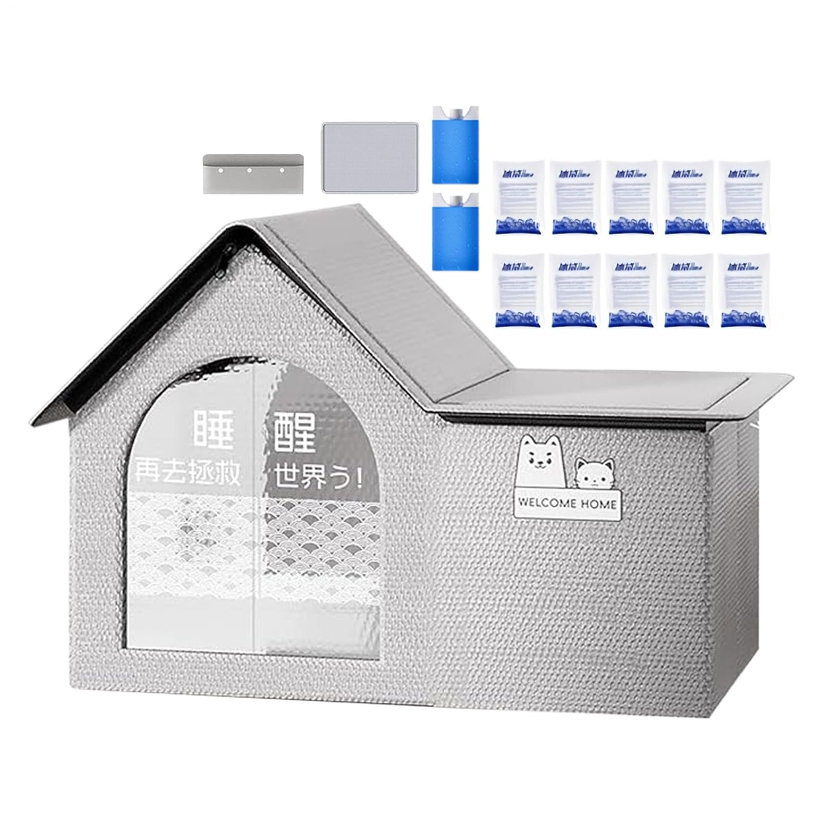 Maison pour chat extérieur rafraîchissante et niche isotherme