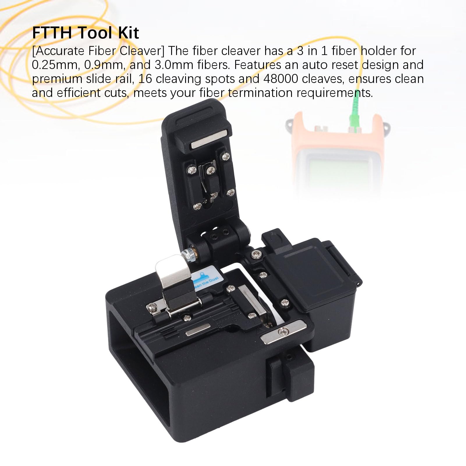 Localisateur Visuel de Défauts 30 MW, Couperet de Fibre, Kit D'outils pour Fibre Optique OPM avec Test de Réseau RJ45 pour L'assemblage D'épissure de Fibre