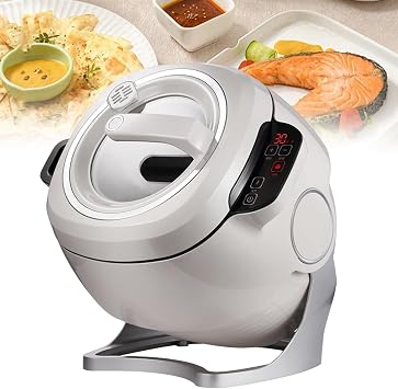 Automatic Stir Fry Robot,Automatic Cooking Wok Fried Rice Machine 6l Automatic Cooking Pot,110v/220v,Adjustable Speed 360,Three-Level Adjustable Mode for Stir Frying, Stewing,Cooking 110V