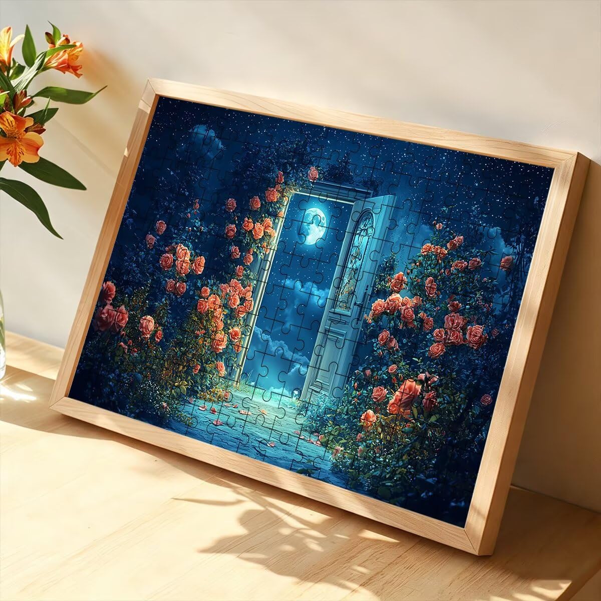 Puzzle 4000 Pezzi Rosa, Puzzle Adulti Luna in Legno, Puzzles 141x87cm -1467