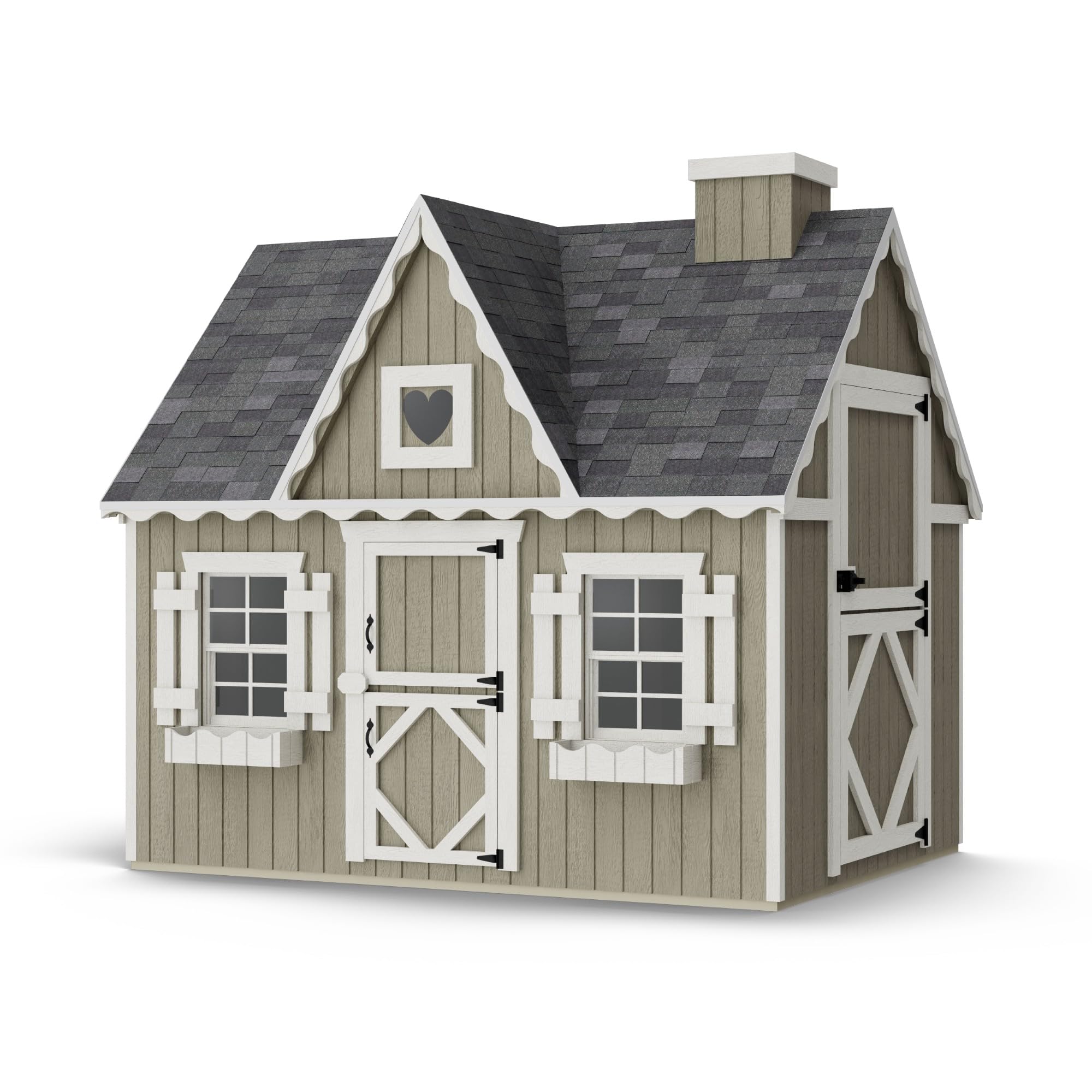 6x8 Victorian Playhouse with Floor and Loft, Outdoor Wood Do-It-Yourself Kit